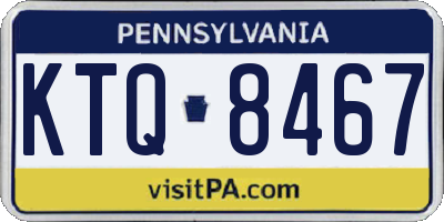 PA license plate KTQ8467