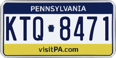 PA license plate KTQ8471
