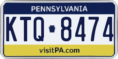 PA license plate KTQ8474