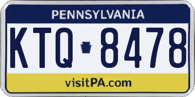 PA license plate KTQ8478