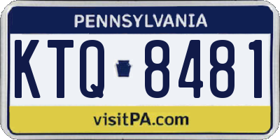 PA license plate KTQ8481
