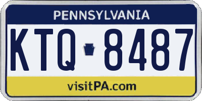 PA license plate KTQ8487