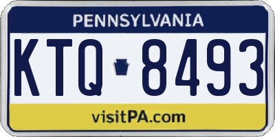 PA license plate KTQ8493