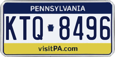 PA license plate KTQ8496