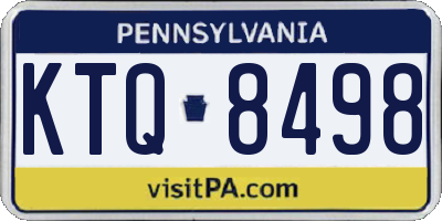 PA license plate KTQ8498