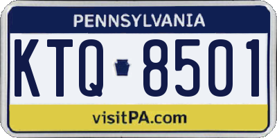 PA license plate KTQ8501