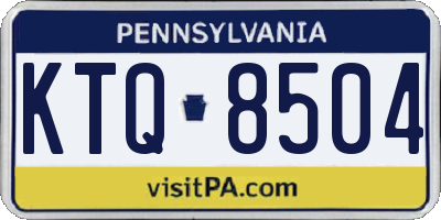 PA license plate KTQ8504
