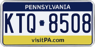PA license plate KTQ8508