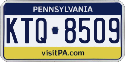 PA license plate KTQ8509