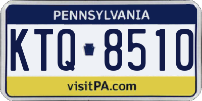 PA license plate KTQ8510