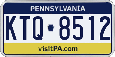 PA license plate KTQ8512