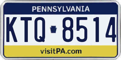 PA license plate KTQ8514