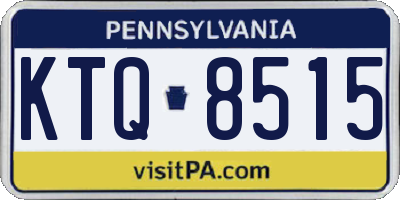 PA license plate KTQ8515
