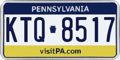 PA license plate KTQ8517