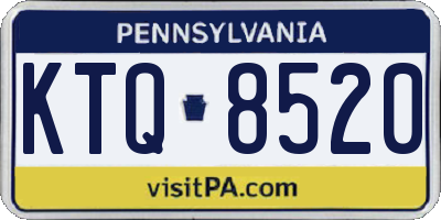 PA license plate KTQ8520