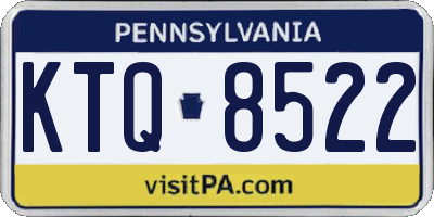 PA license plate KTQ8522