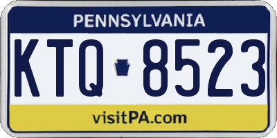 PA license plate KTQ8523