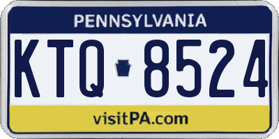 PA license plate KTQ8524
