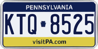 PA license plate KTQ8525