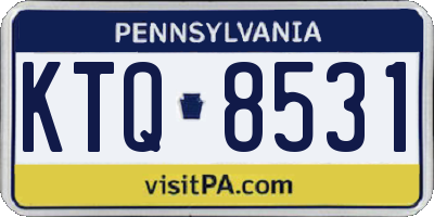 PA license plate KTQ8531