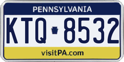 PA license plate KTQ8532
