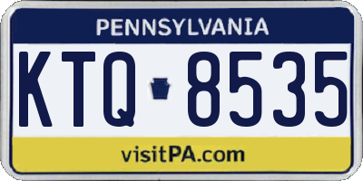 PA license plate KTQ8535