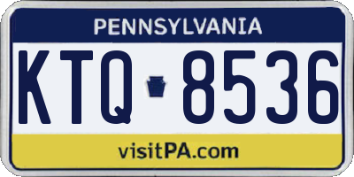 PA license plate KTQ8536