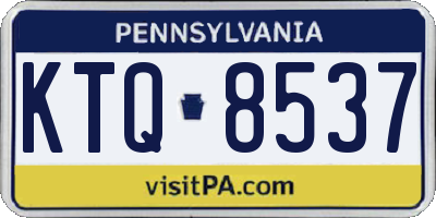 PA license plate KTQ8537