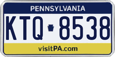 PA license plate KTQ8538