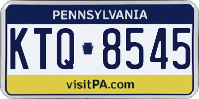 PA license plate KTQ8545