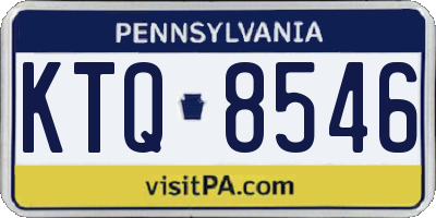 PA license plate KTQ8546