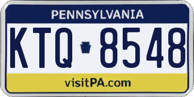 PA license plate KTQ8548