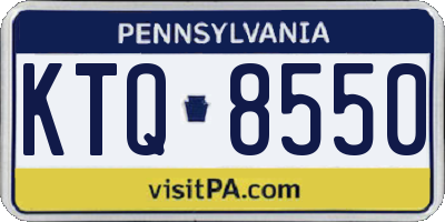 PA license plate KTQ8550