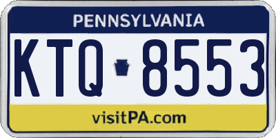 PA license plate KTQ8553