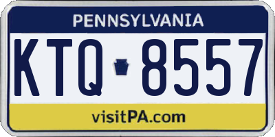 PA license plate KTQ8557