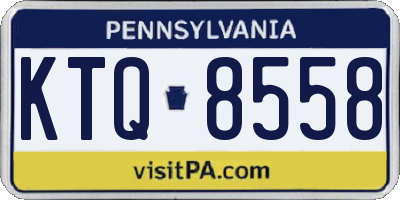 PA license plate KTQ8558