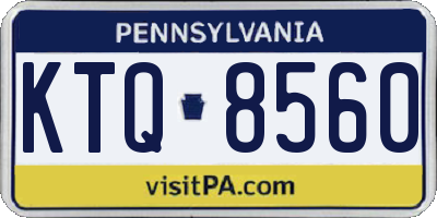 PA license plate KTQ8560