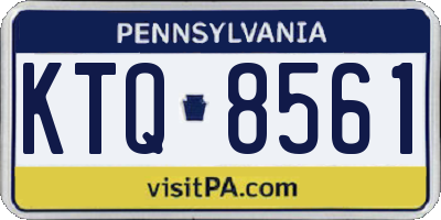 PA license plate KTQ8561