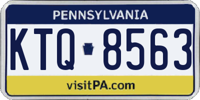 PA license plate KTQ8563