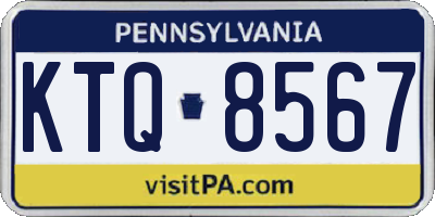 PA license plate KTQ8567