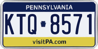 PA license plate KTQ8571