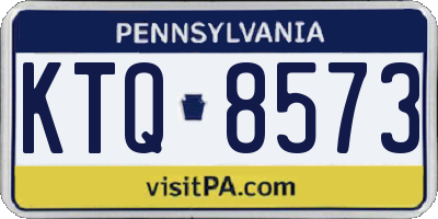PA license plate KTQ8573