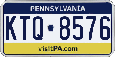 PA license plate KTQ8576