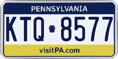 PA license plate KTQ8577