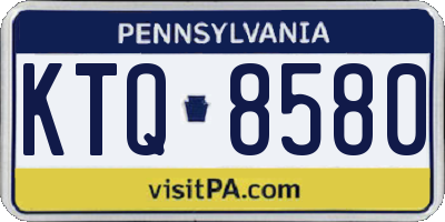 PA license plate KTQ8580
