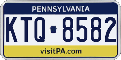 PA license plate KTQ8582