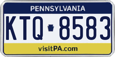 PA license plate KTQ8583