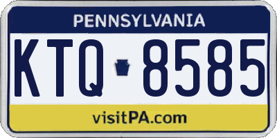 PA license plate KTQ8585