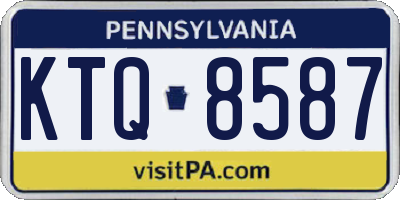 PA license plate KTQ8587