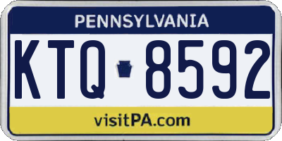 PA license plate KTQ8592